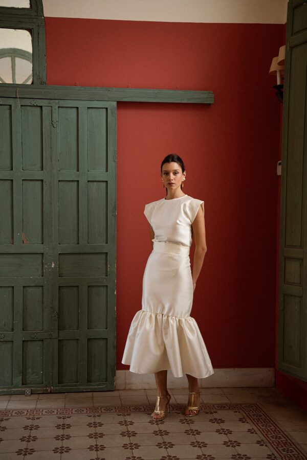 Falda Dalia Crudo Midi