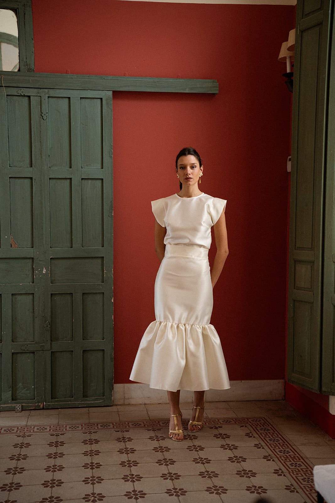 Falda Dalia Crudo Midi - Imagen 2